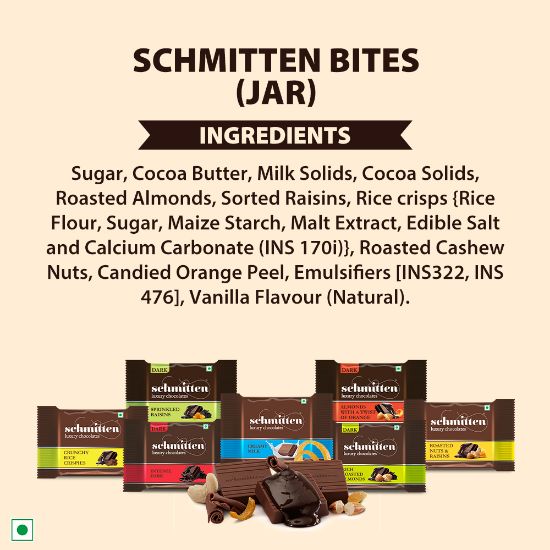 Picture of Schmitten Home Bites Assorted Dark and Milk Chocolates Minis, 490g Jar, Premium Selection