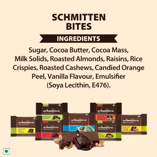 Picture of Schmitten Home Bites Assorted Dark and Milk Chocolates Minis - Pack of 1, 140g Pouch, Premium Selection