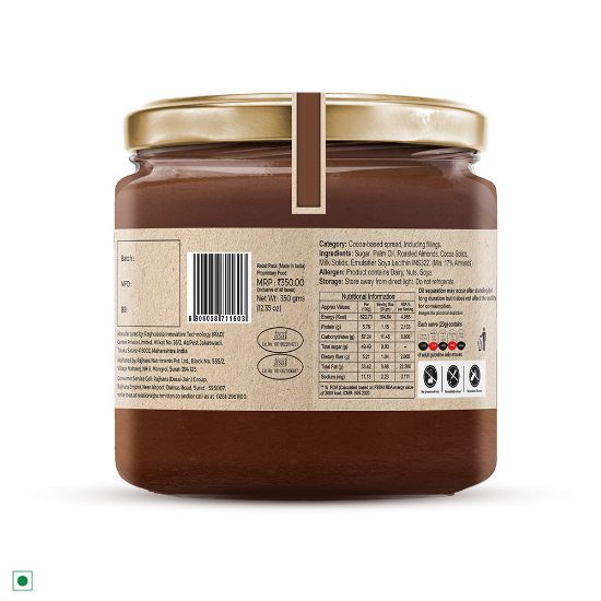 Picture of Schmitten Cocoa Spread Almond 17%, 350 g (Pack of 1)