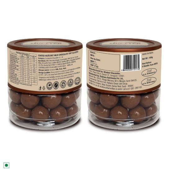 Picture of Schmitten Jupiter Hazelnut Coated Milk Chocolate Jar Perfect for Diwali Gifting