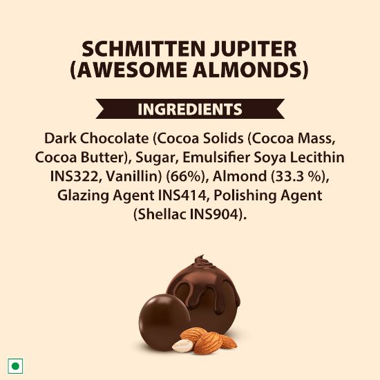 Picture of Schmitten Jupiter Almonds Coated Dark Chocolate Jar Perfect for Diwali Gifting