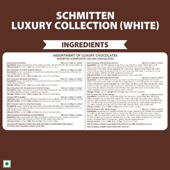 Picture of Schmitten Luxury Chocolates Collection - Diwali Gift Box Pack - White