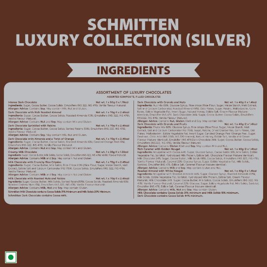 Picture of Schmitten Luxury Chocolates Collection - Assorted Diwali Gift Pack - Silver