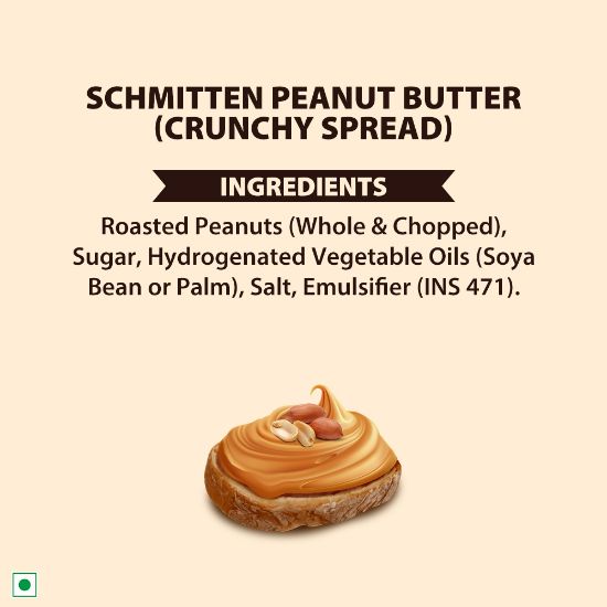 Picture of Schmitten Peanut Butter Crunchy Spread, 340 g (Pack of 1)