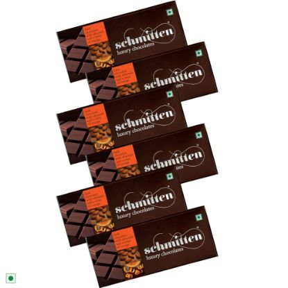 Picture of Schmitten Luxury Dark Chocolate Almond And A Twist of Orange, 70 g (Pack of 6)