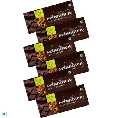 Picture of Schmitten Luxury Dark Chocolate Rich Roasted Almond, 70 g (Pack of 6)